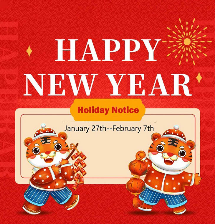 إشعار عطلة - 2022 رأس السنة الصينية الجديدة